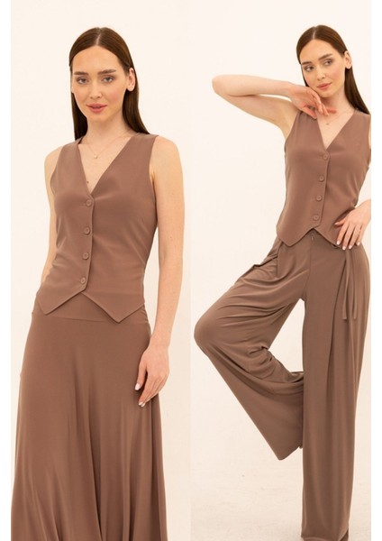 Düğmeli Klasik Kesim Yelek