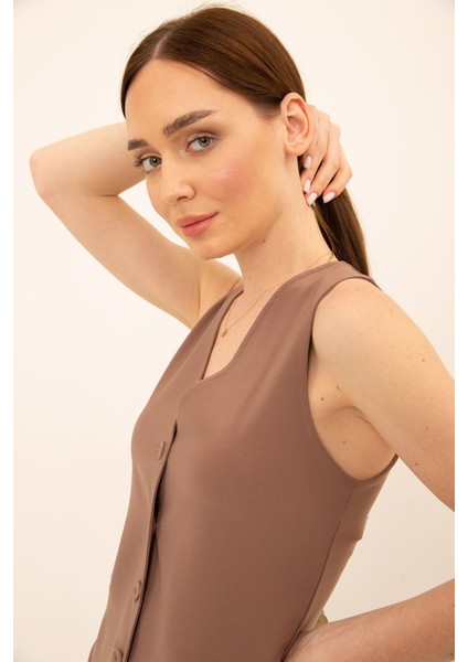 Düğmeli Klasik Kesim Yelek fiyatları