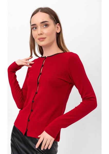 Triko Düğmeli Hırka modelleri