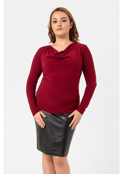 Büyük Beden Degaje Yaka Bluz fırsatları