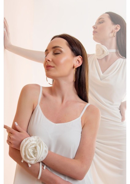 Kol & Boyun & Saç & Kıyafet Üzerinde Kullanılabilen Çok Amaçlı Gül Aksesuar