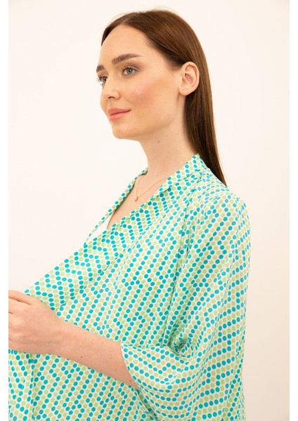 Puantiye Desenli Kimono Hırka