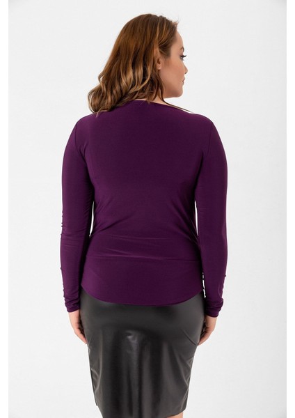 Büyük Beden Degaje Yaka Bluz indirimleri