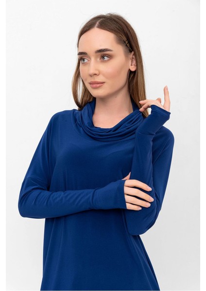 Degaje Yaka Kol Ucu Yarım Eldiven Detaylı Bluz fırsatları
