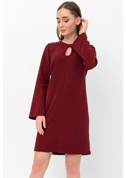 Damla Yaka Yarım Ispanyol Kol Krep Elbise fiyatları