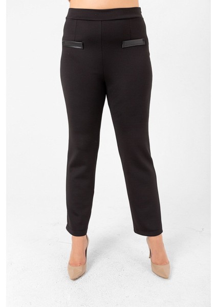 Büyük Beden Flato Cepli Cigarette Scuba Pantolon fiyatları