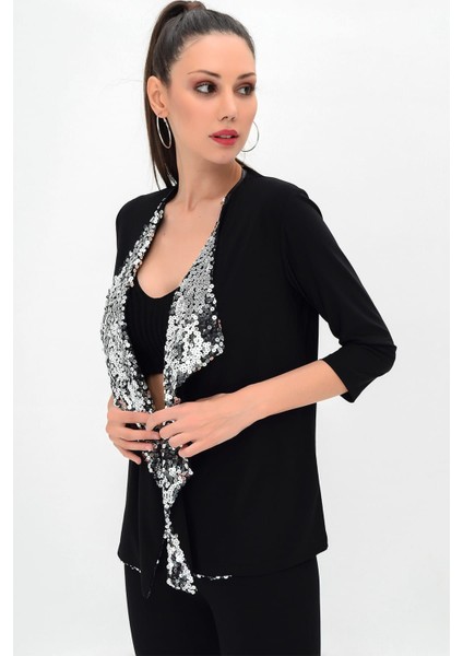 Kadın Pul Payet Detay Hırka modelleri