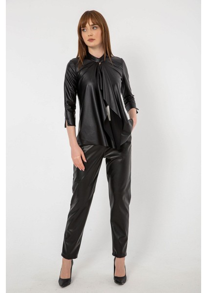 Şal Yaka Agraflı Truvakar Kol Ince Suni Deri Hırka fırsatları