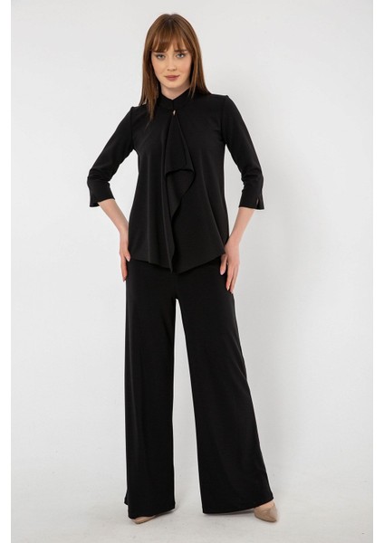 Şal Yaka Krep Agraflı Truvakar Kol Hırka fırsatları