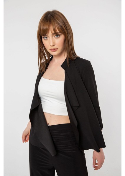 Şal Yaka Krep Agraflı Truvakar Kol Hırka indirimleri