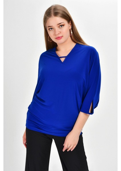 Kadın Yaka Detay Bluz