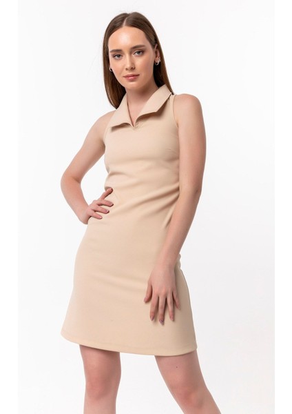 Taş Gömlek Yaka Detaylı Mini Elbise fiyatları