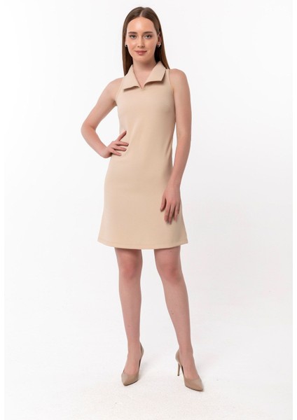 Taş Gömlek Yaka Detaylı Mini Elbise modelleri