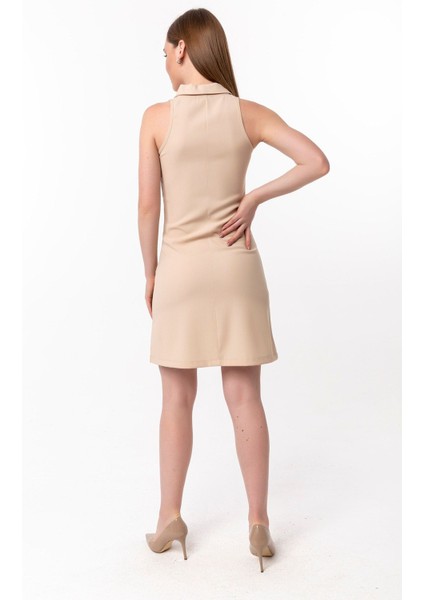 Taş Gömlek Yaka Detaylı Mini Elbise indirimleri