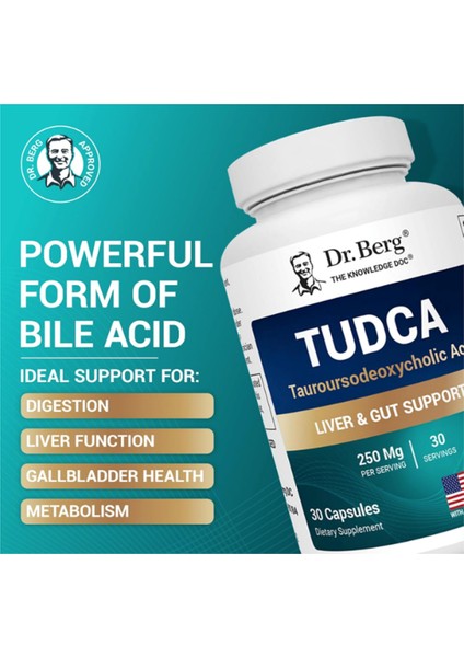 Tudca For Liver Health, Bile Flow, Gallbladder Support, And Digestive Health* - 30 Capsul modelleri