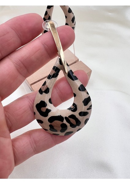 Leopar Detay Büyük Küpe fiyatları
