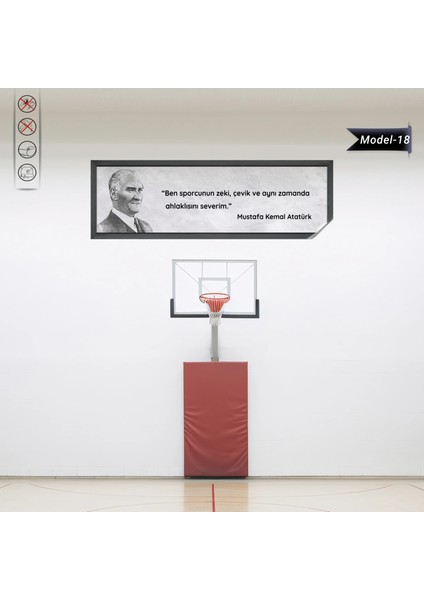 Statik tutunma özellikli tablo - poster atatürk (model- 18) 30 cm x 100 cm 11