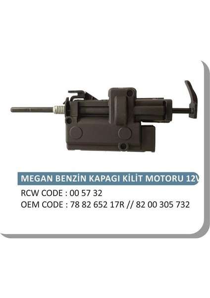 Depo Kapağı Kilit Motoru Renault Megane 12V