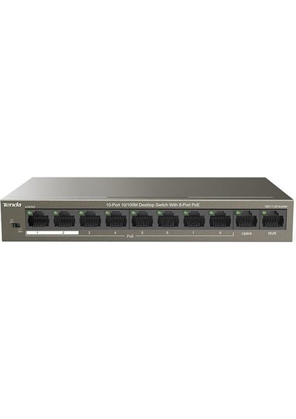 8port 63W Full Poe TEF1110P-8-63W 10/100 Yönetilemez Switch