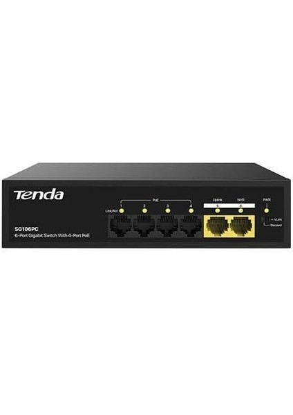 6port 55W 4port Poe SG106PC Gıgabıt 2ge Uplink Yönetilemez Switch