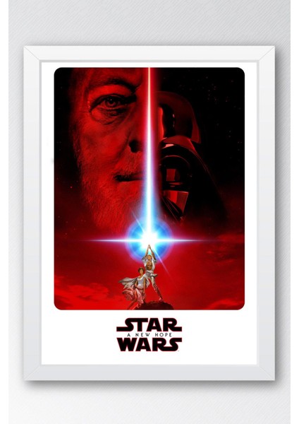 Star Wars Çerçeveli Tablo - Uzay Savaşları Yeni Bir Umut Fim Posteri Tablo