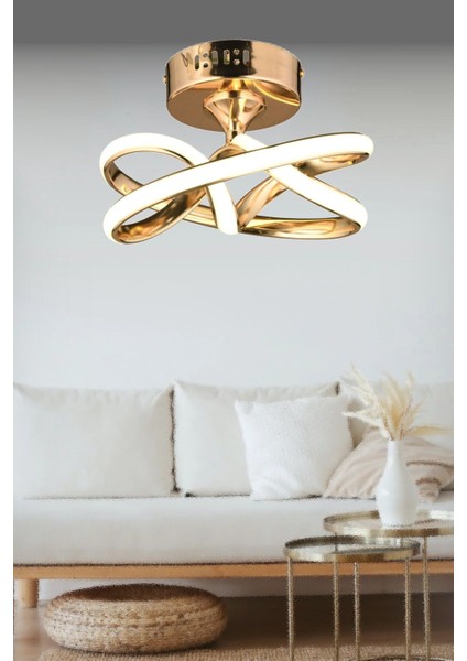 Eclipse model gold kaplama metal salon mutfak oturma yatak odası modern led plafonyer avize