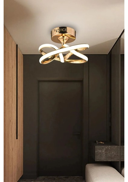 Eclipse model gold kaplama metal salon mutfak oturma yatak odası modern led plafonyer avize