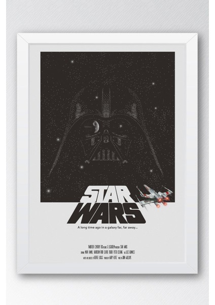 Star Wars Darth Vader Çerçeveli Tablo - Uzay Savaşları Fim Posteri Tablo