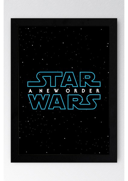 Star Wars Logo Çerçeveli Tablo - Uzay Savaşları Fim Posteri Tablo