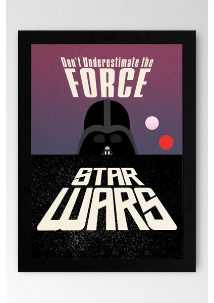 Star Wars Darth Vader Çerçeveli Tablo - Uzay Savaşları Fim Posteri Tablo
