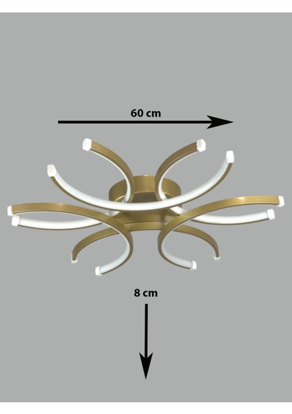 Levora modern tasarım - salon - mutfak - yatak odası eskitme renk beyaz ışıklı led avize modelleri