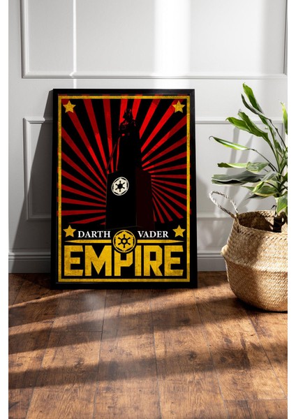 Star Wars Darth Vader Empire Çerçeveli Tablo - Uzay Savaşları Fim Posteri Tablo