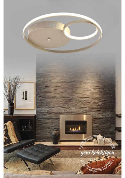Çember 45 cm modern 3 renk ışık (beyaz sarı gün ışığı) salon mutfak yatak odası genç odası led aviz