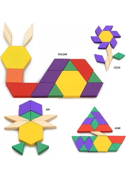 Woodentoys Puzzle Blokları 125 Parça