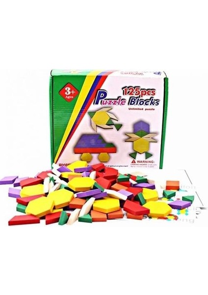 Woodentoys Puzzle Blokları 125 Parça