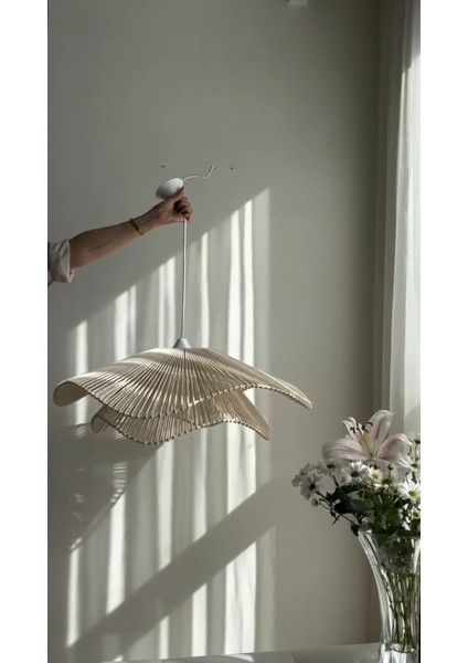 Luminart rustik tarz bohem avize makrome avize salon avize yatak odası avize rattan avize