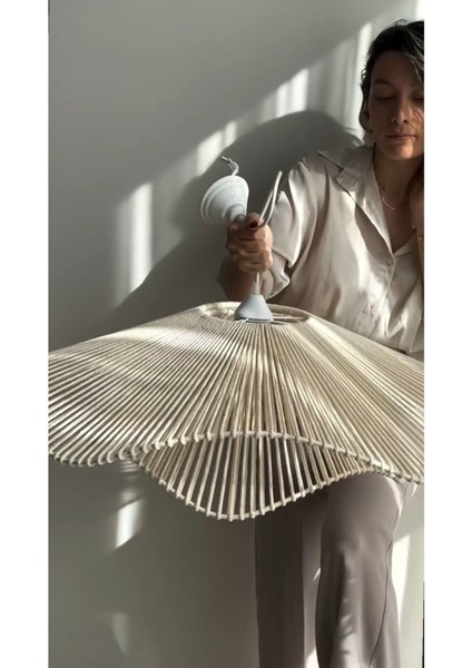 Luminart rustik tarz bohem avize makrome avize salon avize yatak odası avize rattan avize