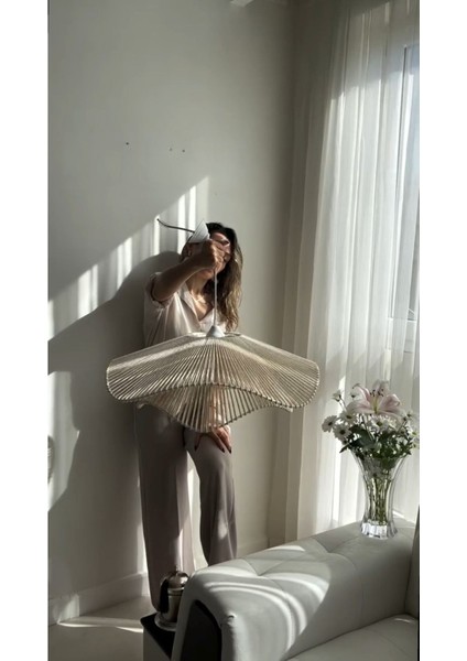 Luminart rustik tarz bohem avize makrome avize salon avize yatak odası avize rattan avize