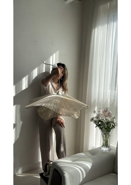 Luminart rustik tarz bohem avize makrome avize salon avize yatak odası avize rattan avize