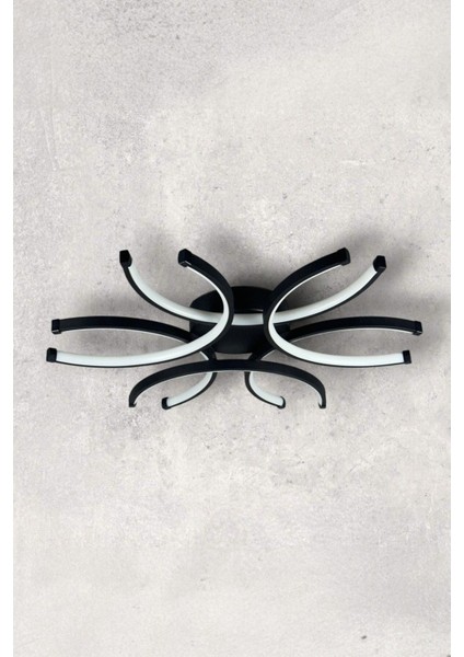 Levora modern tasarım - salon - mutfak - yatak odası siyah renk beyaz ışıklı led avize fırsatları