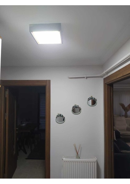 Ahşap çerçeve tavan led aydınlatma avize 30*30 cm salon yatak odası mutfak 6500k beyaz ışık kare