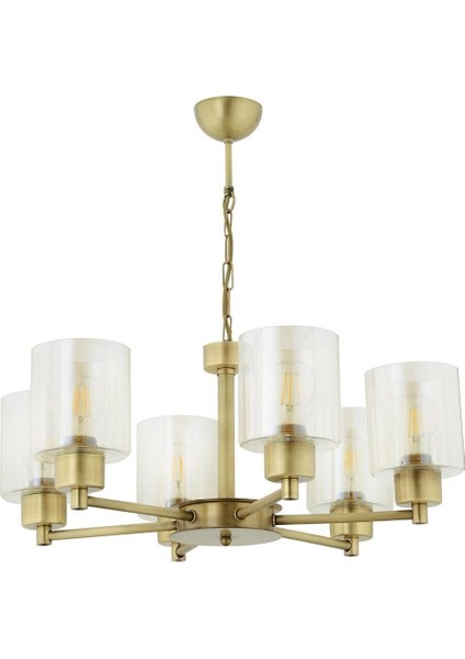 Geneva 6 lı eskitme modern yatak odası salon avize modelleri