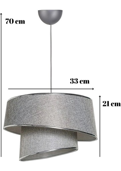 Stil asitmetrik pasta avize gri kırçıl kumaş gümüş şeritli yatak odası salon sarkıt indirimleri