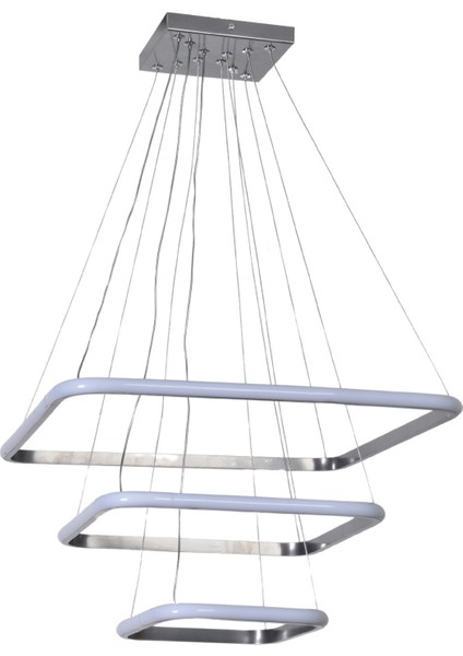 Raul modern tasarım sarkıt salon oda yatak odası mutfak gri renk beyaz ledli 3 lü led avize