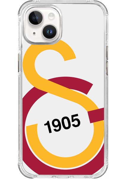 iPhone 14 Galatasaray Büyük Logo Şeffaf Telefon Kılıfı