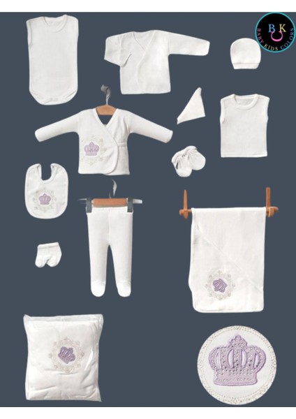 Hastahane Çıkışı Nakışlı Taşlı 11'li Yeni Doğan Zıbın Set modelleri