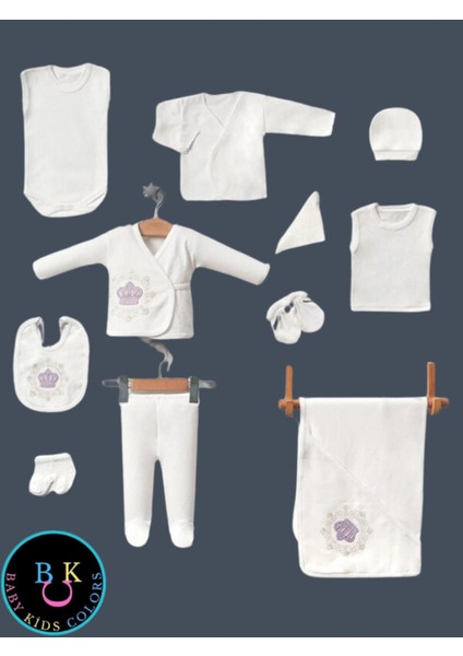 Hastahane Çıkışı Nakışlı Taşlı 11'li Yeni Doğan Zıbın Set fırsatları