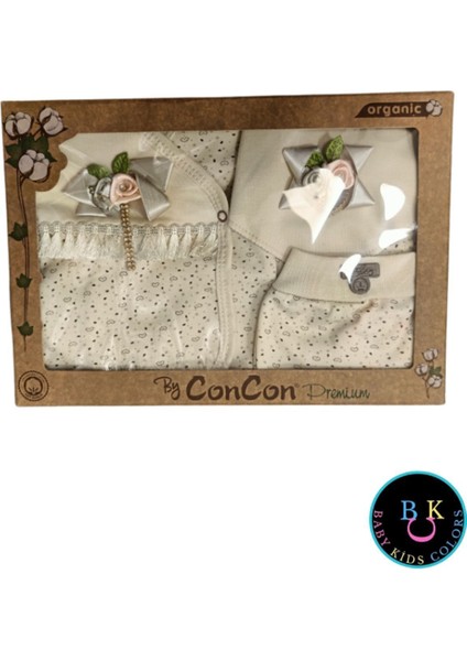 5 Parça Kutulu Sertifikalı Organik Saf Pamuklu Sevimli Hastane Çıkışı Set fırsatları