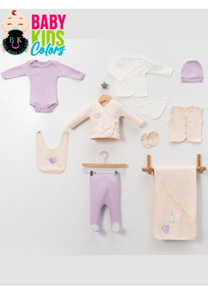 Lüks Tavşan Nakışlı Yeni Doğan Hastane Çıkış 10'lu Zıbın Seti (Kutulu) fiyatları