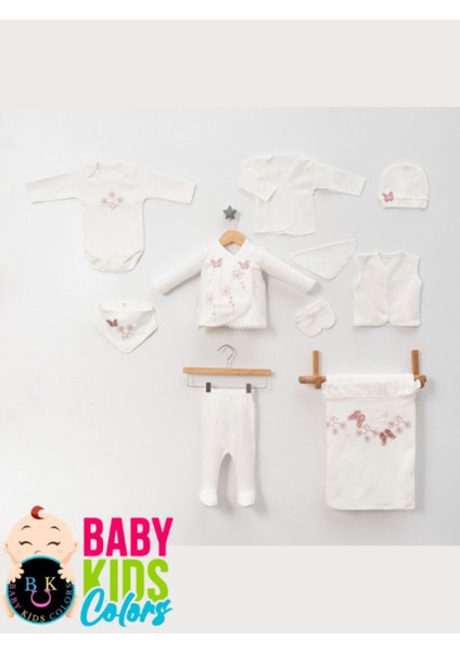 Lüks Kelebek Yeni Doğan Hastane Çıkış 10'lu Zıbın Seti (Kutulu) fiyatları